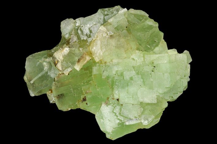 Light-Green, Cubic Fluorite Crystal Cluster - Morocco #174004